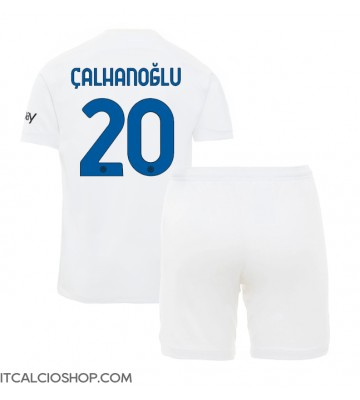 Inter Milan Hakan Calhanoglu #20 Seconda Maglia Bambino 2023-24 Manica Corta (+ Pantaloni corti)